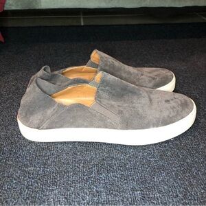 Steve Madden Gray Fayna Suede Slip On Loafers Size 8.5